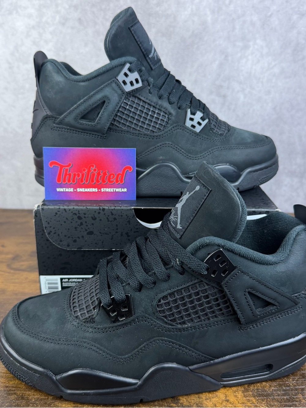 Air Jordan 4 Retro Black Cat 2025 Size 7 GS 8.5W IB4171-010 Youth Shoes OG Rare